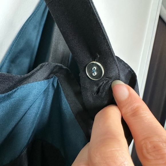 TED Baker London Teal and Black Silk Cocktail Dress Size 2 - Picture 8 of 11